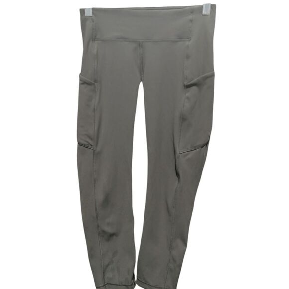 LULULEMON ATHLETICA Speed Up Crop (21') In Dark Olive Size 4 - Picture 4 of 5